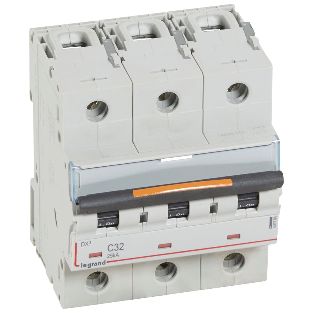 INTERRUPTOR AUT TERMOMAG P/RIEL 3P 32A 220/400V 50/25KA DX3 409784