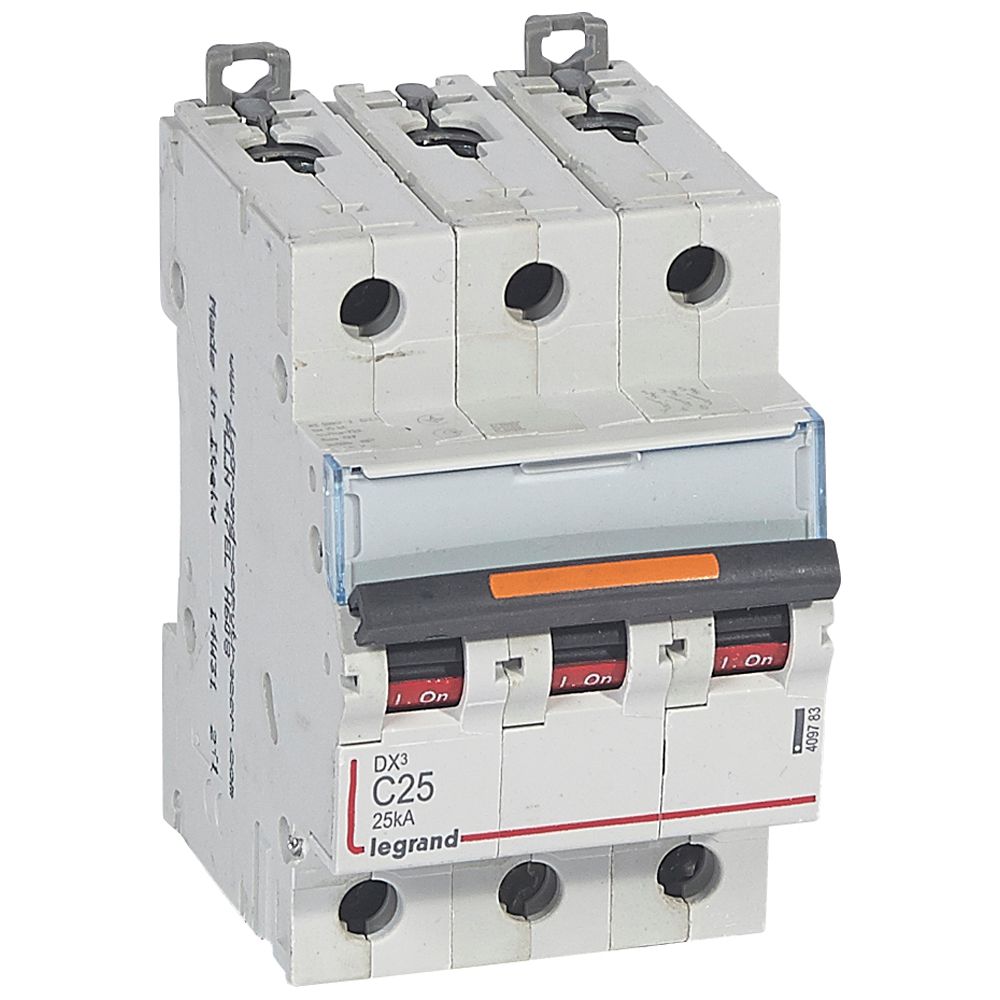 INTERRUPTOR AUT TERMOMAG P/RIEL 3P 25A 400VAC 25KA DX3 409783