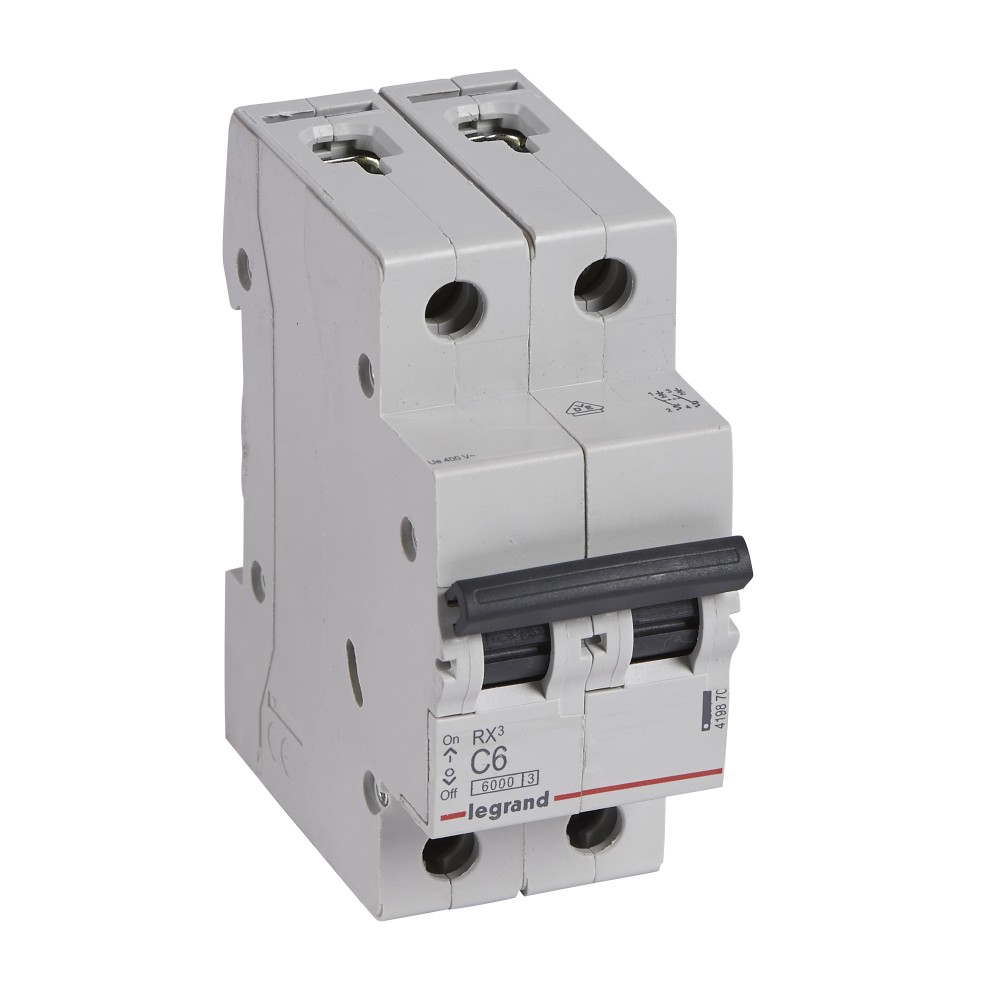 INTERRUPTOR AUT TERMOMAG P/RIEL 2P 6A 230/400VAC 10/6KA RX3 419870