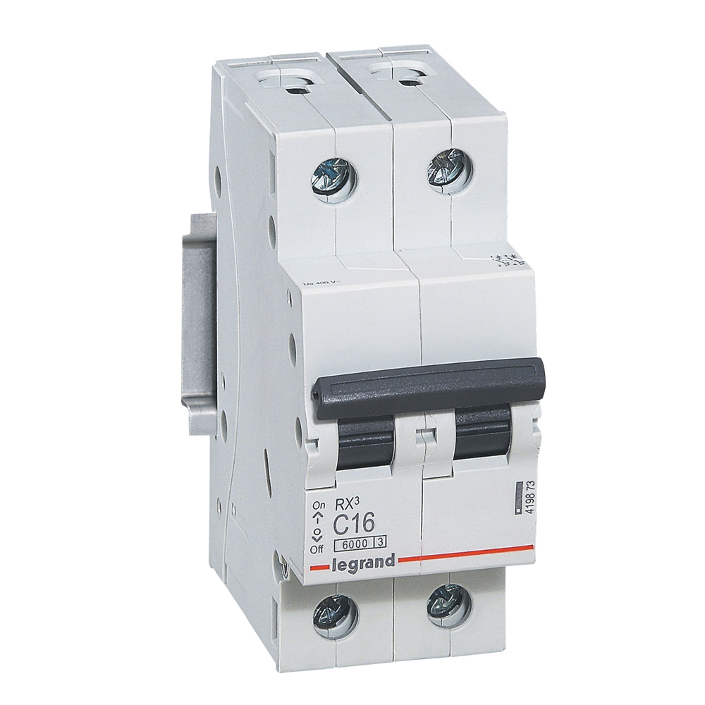 INTERRUPTOR AUT TERMOMAG P/RIEL 2P 16A 230/400VAC 10/6KA RX3 419873