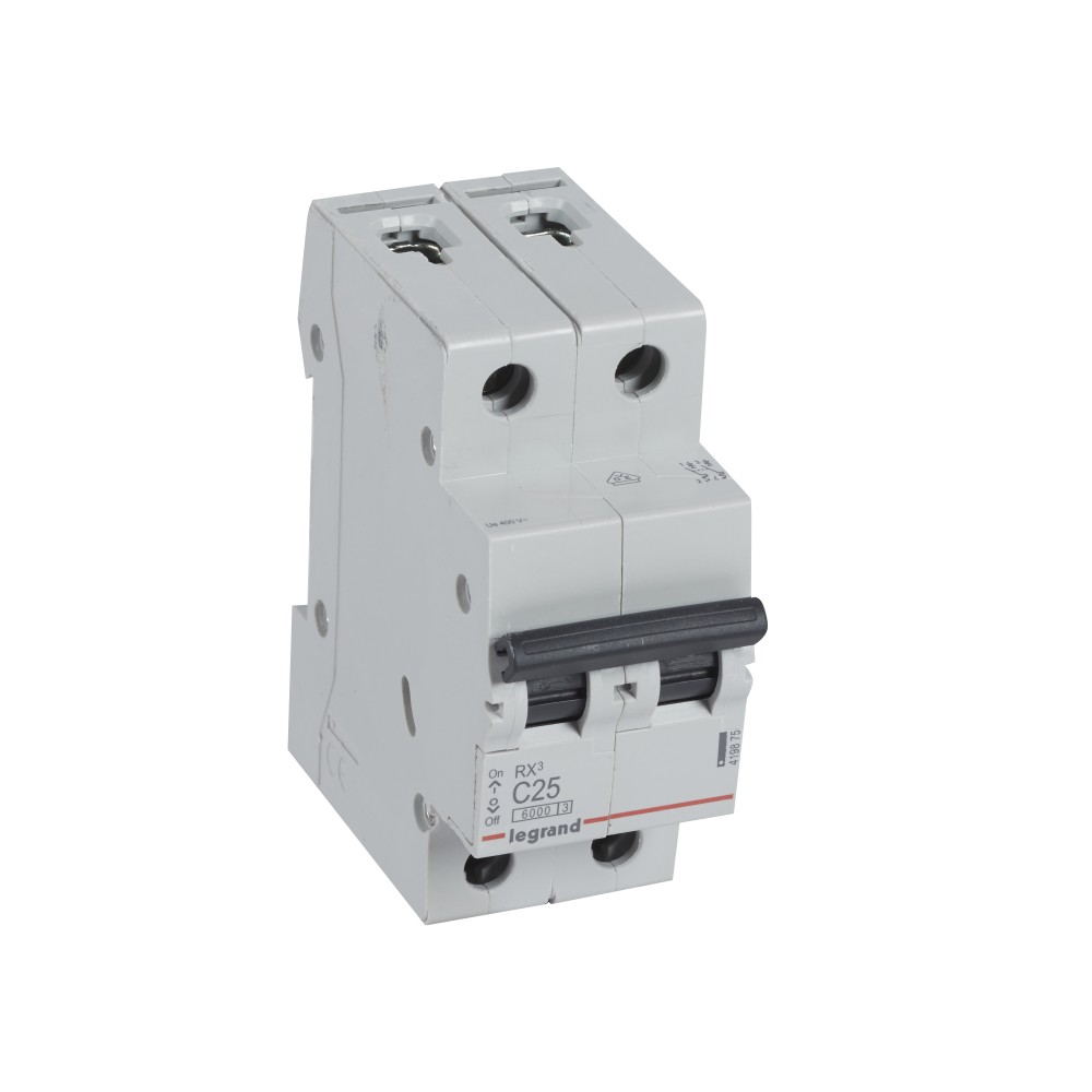 INTERRUPTOR AUT TERMOMAG P/RIEL 2P 25A 230/400VAC 10/6KA RX3 419875
