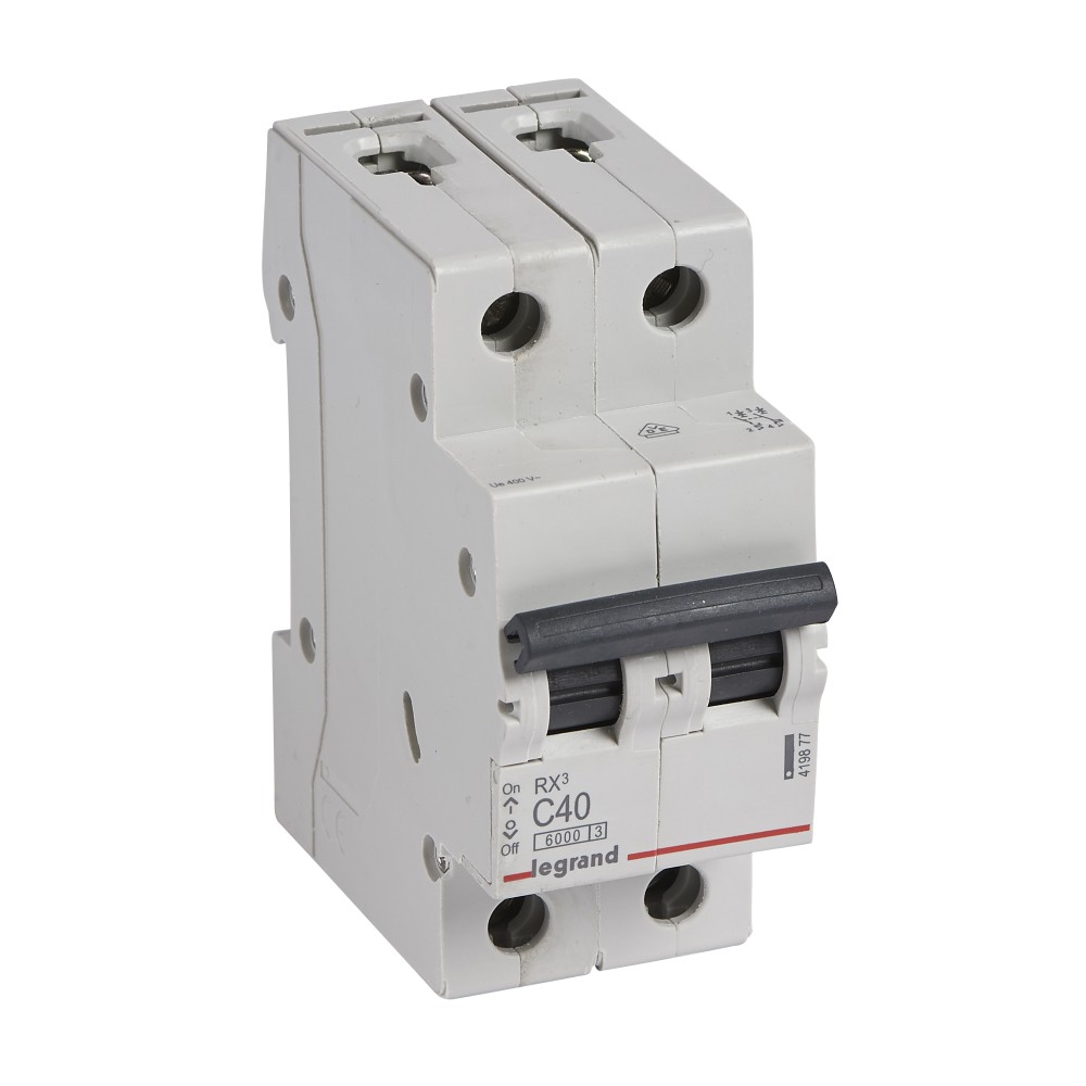 INTERRUPTOR AUT TERMOMAG P/RIEL 2P 40A 230/400VAC 10/6KA RX3 419877