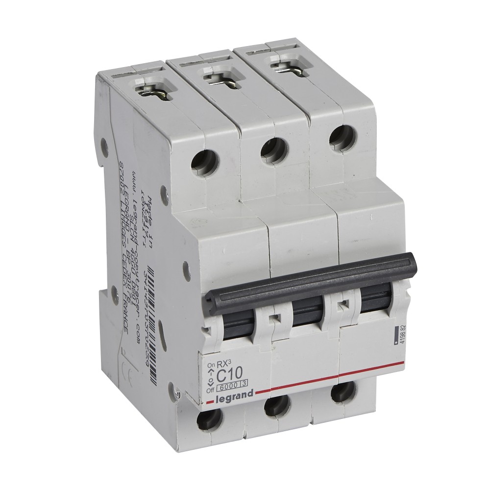 INTERRUPTOR AUT TERMOMAG P/RIEL 3P 10A 230/400VAC 10/6KA RX3 419882