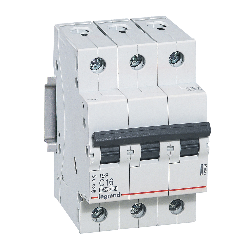 INTERRUPTOR AUT TERMOMAG P/RIEL 3P 16A 230/400VAC 10/6KA RX3 419884