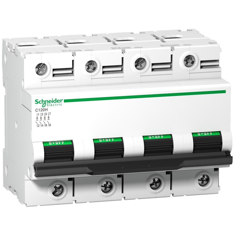 INT TERMOMAGNETICO P/RIEL DIN 4 X 80 A C120H A9N18479