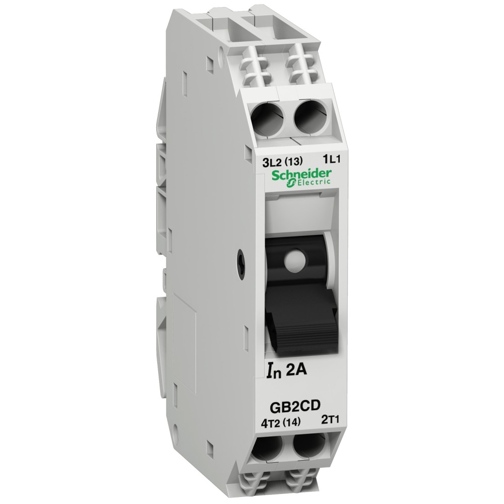 INTERRUPTOR AUT TERMOMAG P/RIEL 1P+N 2A 230VAC 50KA TESYS GB2CD07