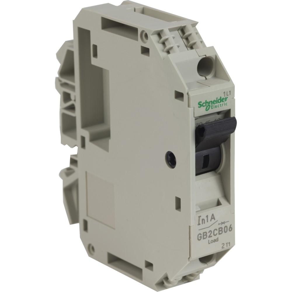 INTERRUPTOR AUT TERMOMAG P/RIEL 1P 1A 230VAC 50KA TESYS  GB2CB06