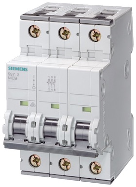 INTERRUPTOR AUT TERMOMAG P/RIEL 3P 6A 220/440VAC 10/6KA 5SY63067