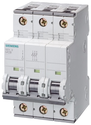 INTERRUPTOR AUT TERMOMAG P/RIEL 3P 16A 220/440VAC 10/10KA 5SY43167