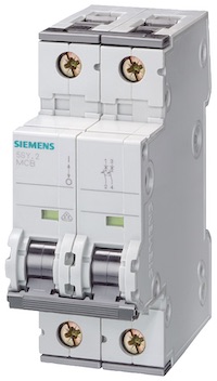INTERRUPTOR AUT TERMOMAG P/RIEL 2P 4A 220/440VAC 10/10KA 5SY52047