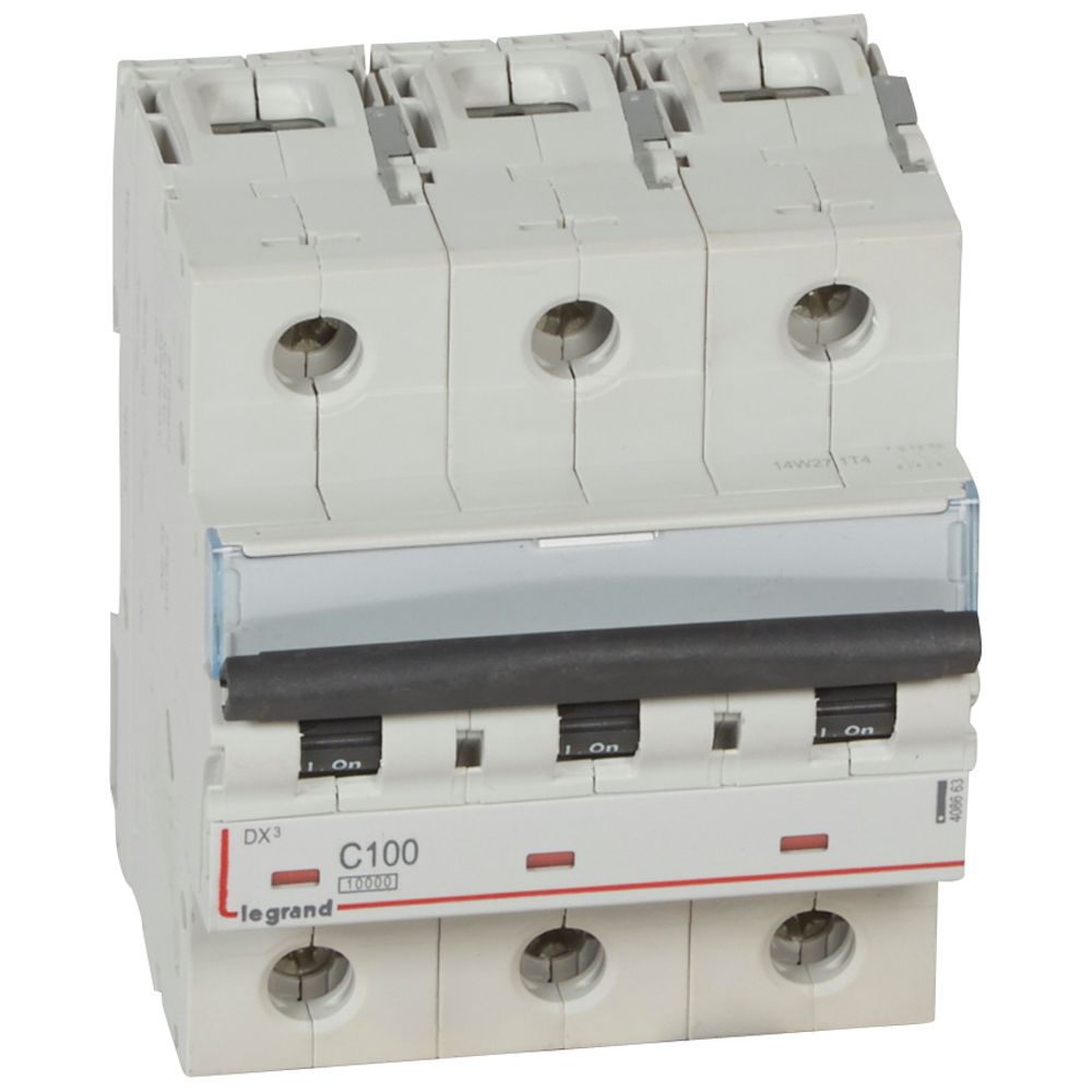 INTERRUPTOR AUT TERMOMAG P/RIEL 3P 100A 230/400VAC 32/16KA DX3-10000 408663