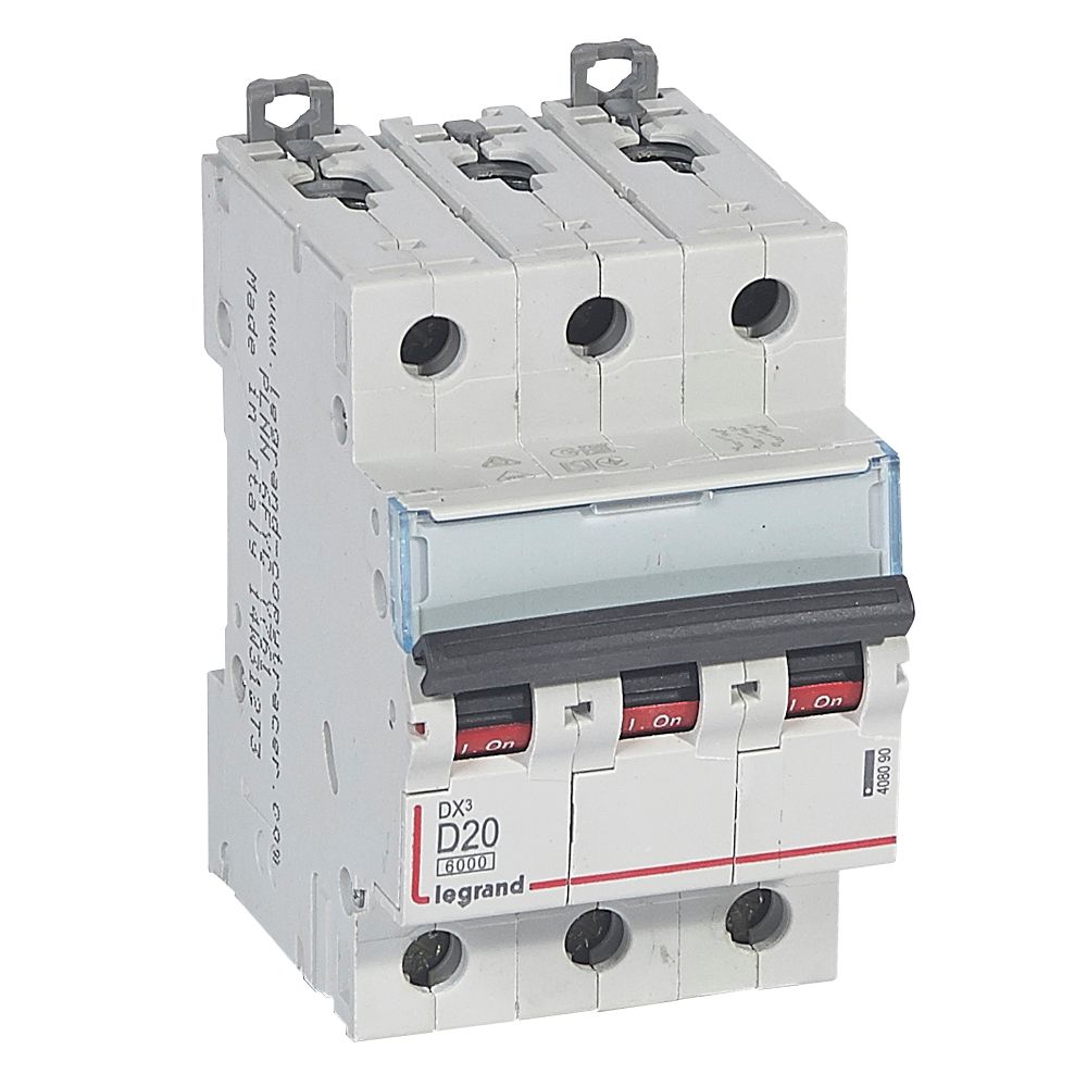 INTERRUPTOR AUT TERMOMAG P/RIEL 3P 20A 230/400VAC 25/10KA DX3-6000 408090