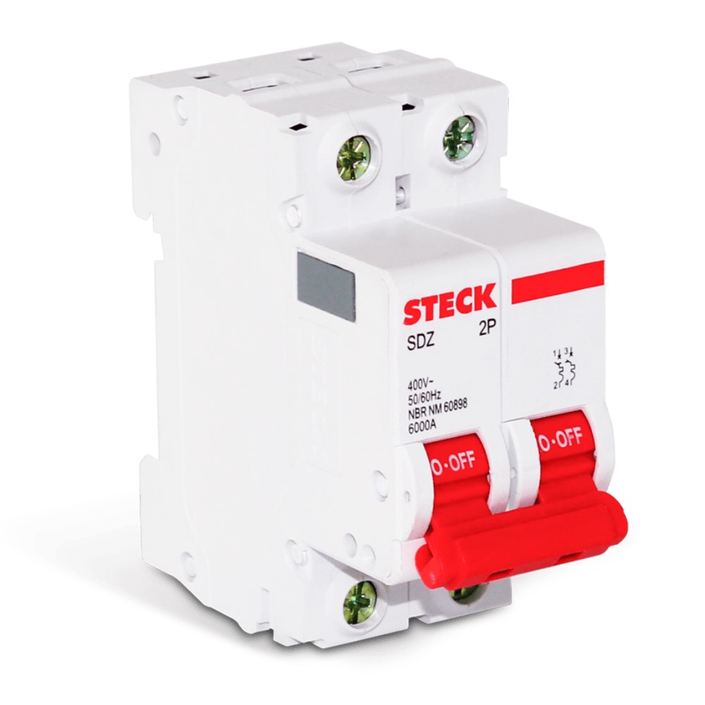 INTERRUPTOR AUT TERMOMAG P/RIEL 2P 50A 400VAC 6KA SDZD62C50