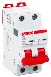 INTERRUPTOR AUT TERMOMAG P/RIEL 2P 16A 415VAC 10KA SDA62C16