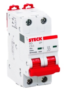 INTERRUPTOR AUT TERMOMAG P/RIEL 2P 63A 415VAC 10KA SDA62C63