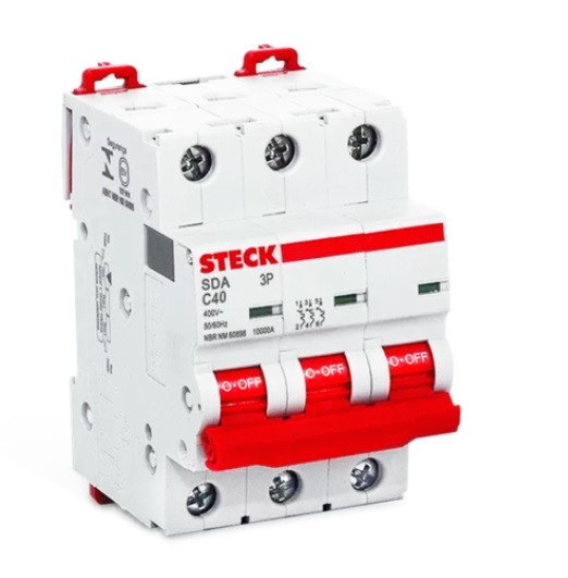 INTERRUPTOR AUT TERMOMAG P/RIEL 3P 40A 415VAC 10KA SDA63C40
