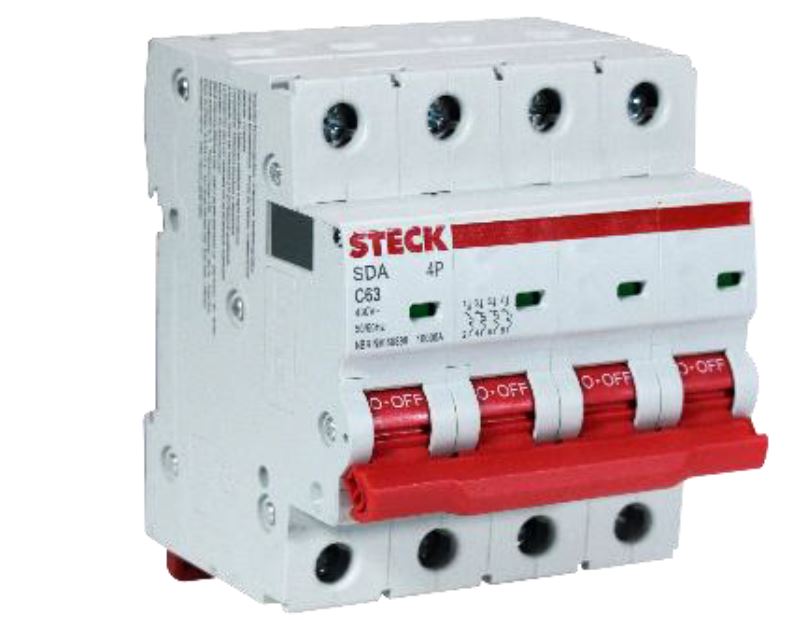INTERRUPTOR AUT TERMOMAG P/RIEL 4P 63A 415VAC 10KA SDA64C63