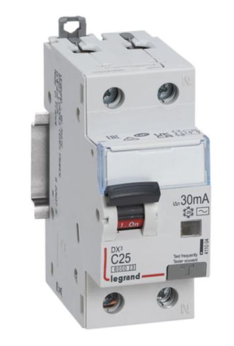 INTERRUPTOR TERMOMAG DIFERENCIAL 1P+N 25A 230VAC 10KA 30MA DX3 6000 411004