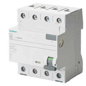 INTERRUPTOR DIFERENCIAL 4P 25A 230VAC 30MA TIPO A SENTRON 5SV33426