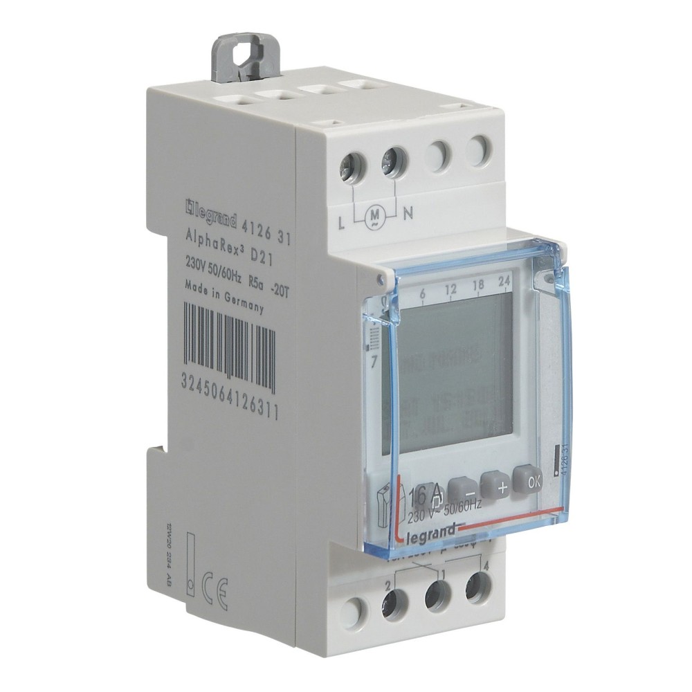 INTERRUPTOR HORARIO DIGITAL SEMANAL 230VAC 16A 2 MOD 412631