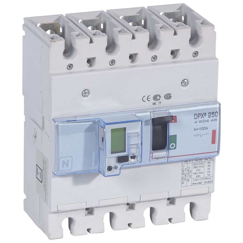INTERRUPTOR ELECTRONICO ITD 4P,100A,36KA/400V LCD 420445