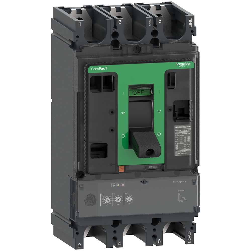 INTERRUPTOR AUT CAJA MOLD 3P REGUL 160-400A 70KA 440VAC MICROLOG 2.3 NSX400H C40H32D400 (REEMPLAZA LV432695)