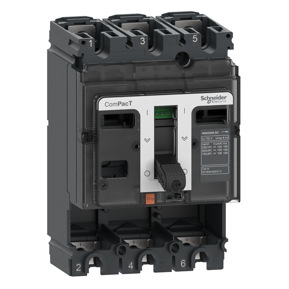 INTERRUPTOR AUT CAJA MOLD 3P S/UNID DISP 250A 36KA 415VAC NSX250F C25F3D