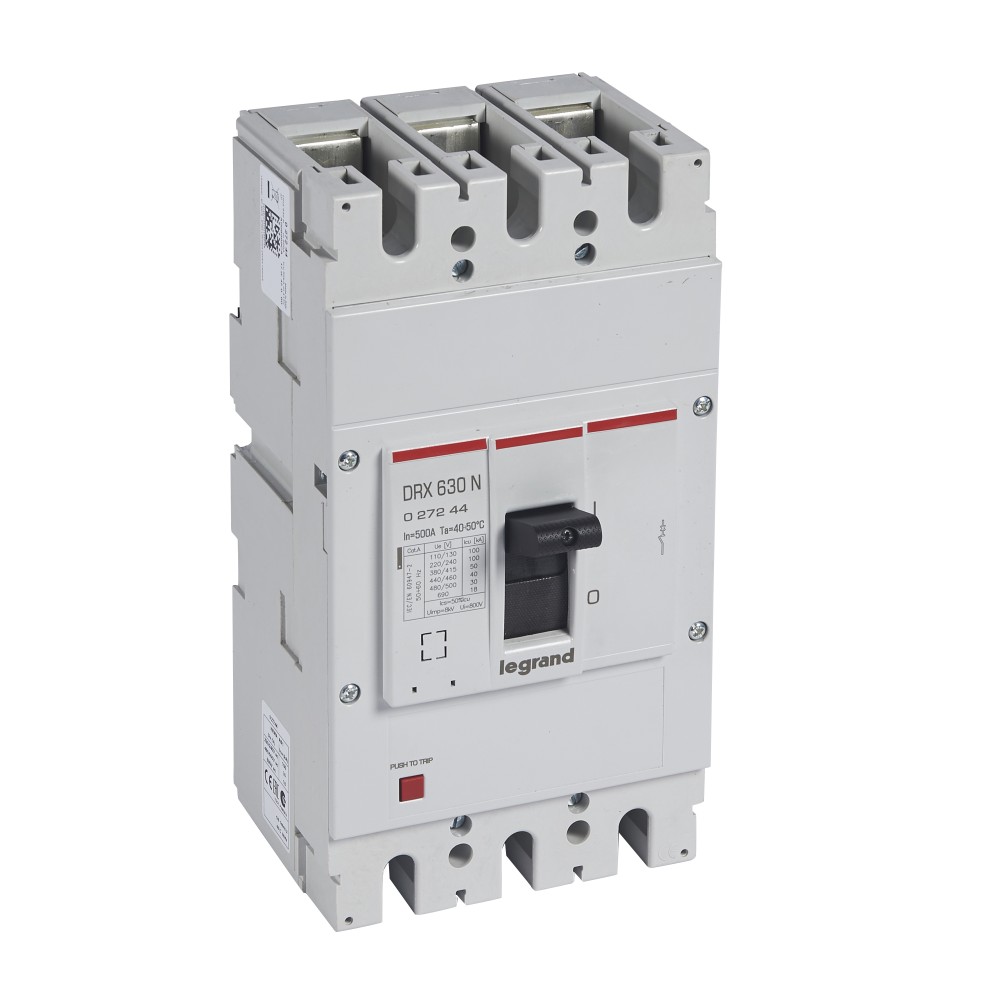 INTERRUPTOR AUT CAJA MOLD 3P FIJO 500A 50KA 415VAC DRX630 27244