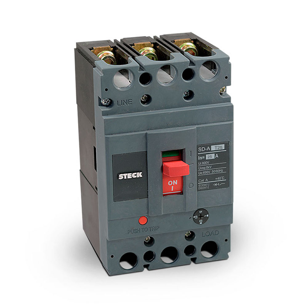 INTERRUPTOR AUT CAJA MOLD 3P REGUL 20 - 25A 43/30/18KA 220/400/440VAC SDAT25