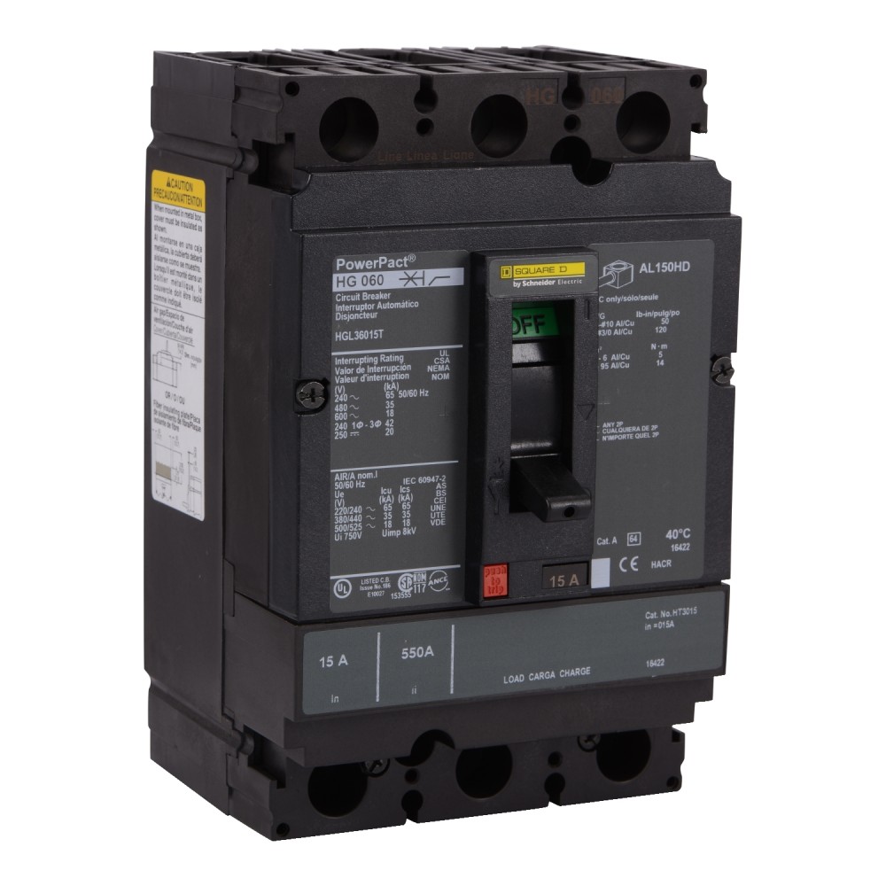 INTERRUPTOR AUT CAJA MOLD 3P FIJO 30A 25KA 600VAC POWERPACT H HJL36030