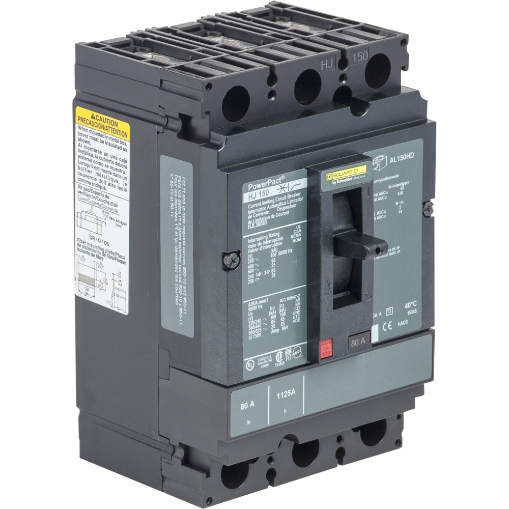 INTERRUPTOR AUT CAJA MOLD 3P FIJO 70A 65KA 480VAC POWERPACT H HJL36070
