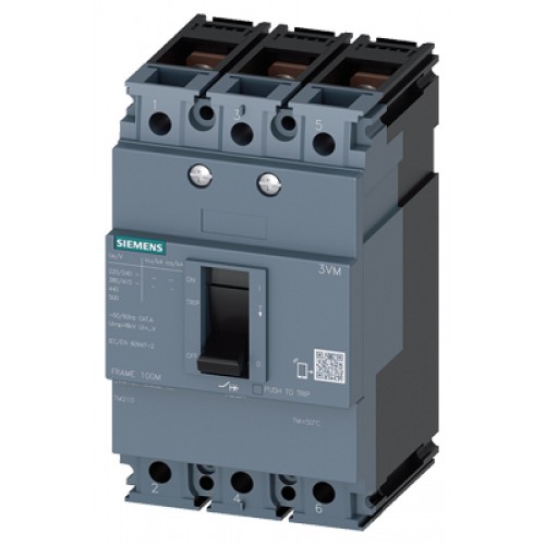 INTERRUPTOR AUT CAJA MOLD 3P FIJO 80A 25KA 415VAC SENTRON 3VM10802ED320AA0