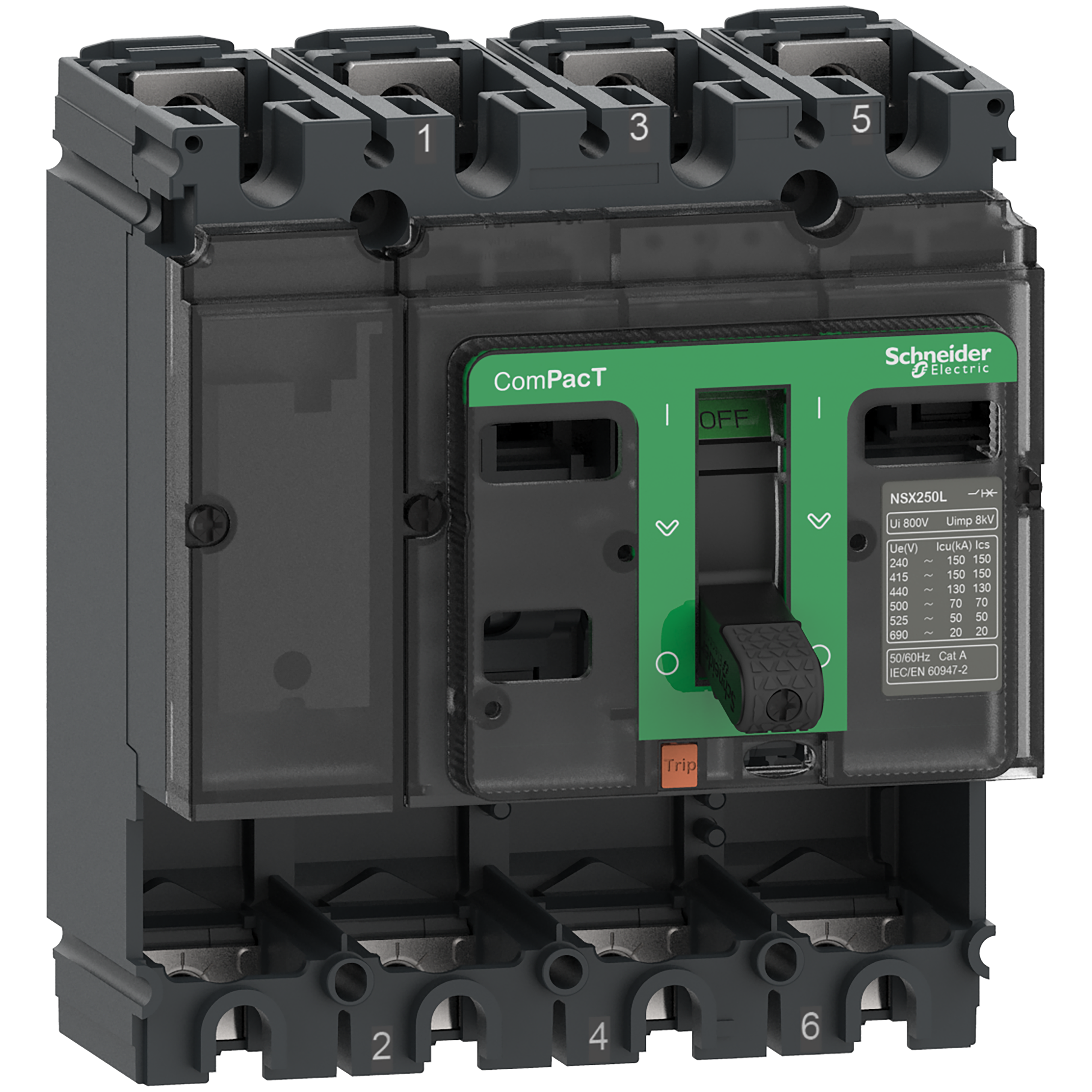 BLOCK DE CORTE 4P 100A 36KA P/INT CAJA MOLD COMPACT NSX100F C10F4