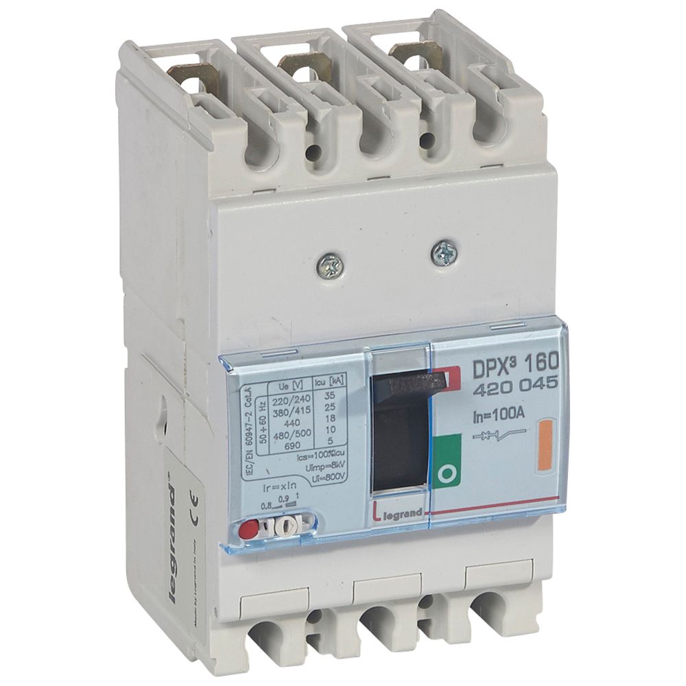 INTERRUPTOR AUT CAJA MOLD 3P REGUL 80-100A 25KA 400VAC DPX3 160 420045