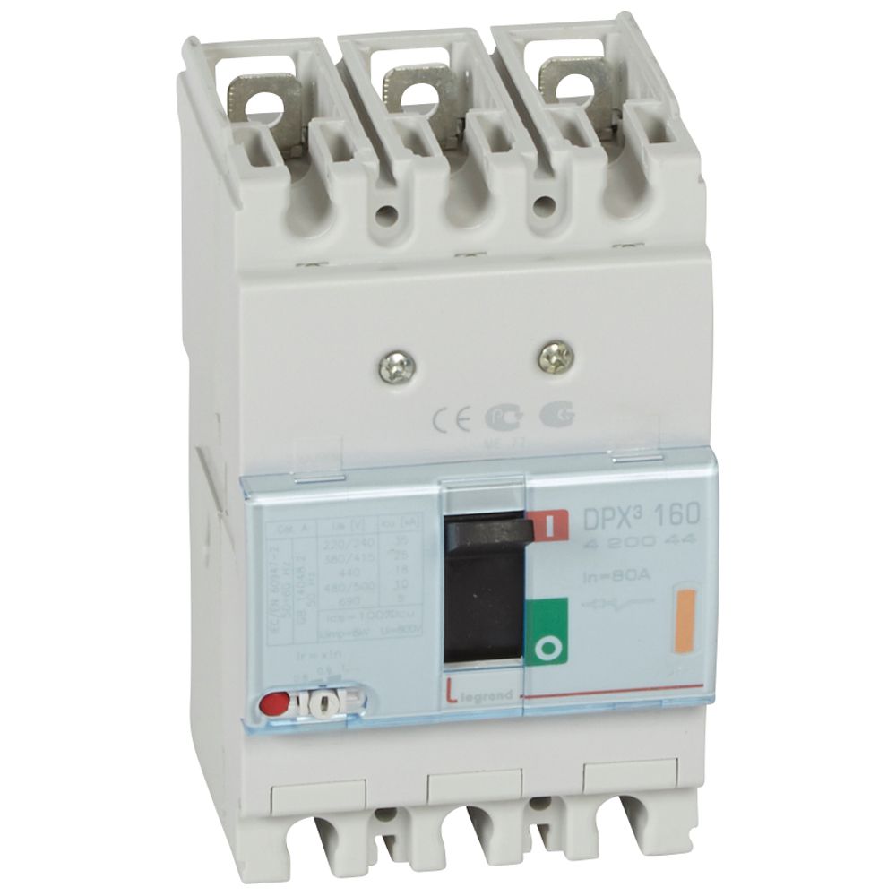 INTERRUPTOR AUT CAJA MOLD 3P REGUL 64-80A 25KA 400VAC DPX3 160 420044