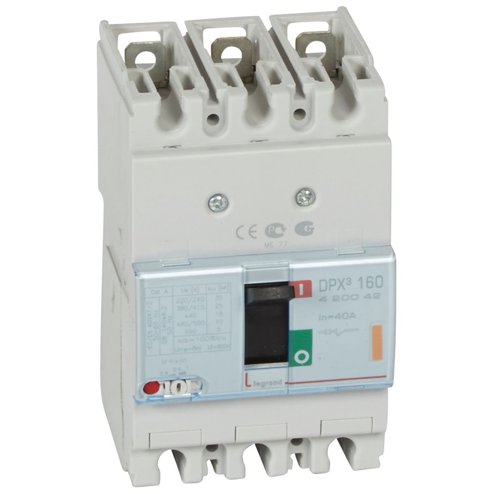 INTERRUPTOR AUT CAJA MOLD 3P REGUL 32-40A 25KA 400VAC DPX3 160 420042