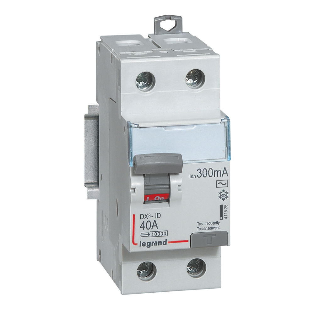 INT. DIFERENCIAL DX3-ID 2 X 40A 300mA. 230V. 2 MOD. DIN 411525