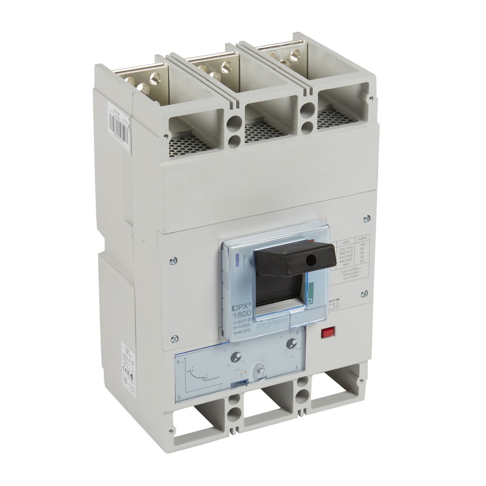 INTERRUPTOR AUT CAJA MOLD 3P REGUL 1000-1250A 50KA 415VAC DPX3 1600 422266