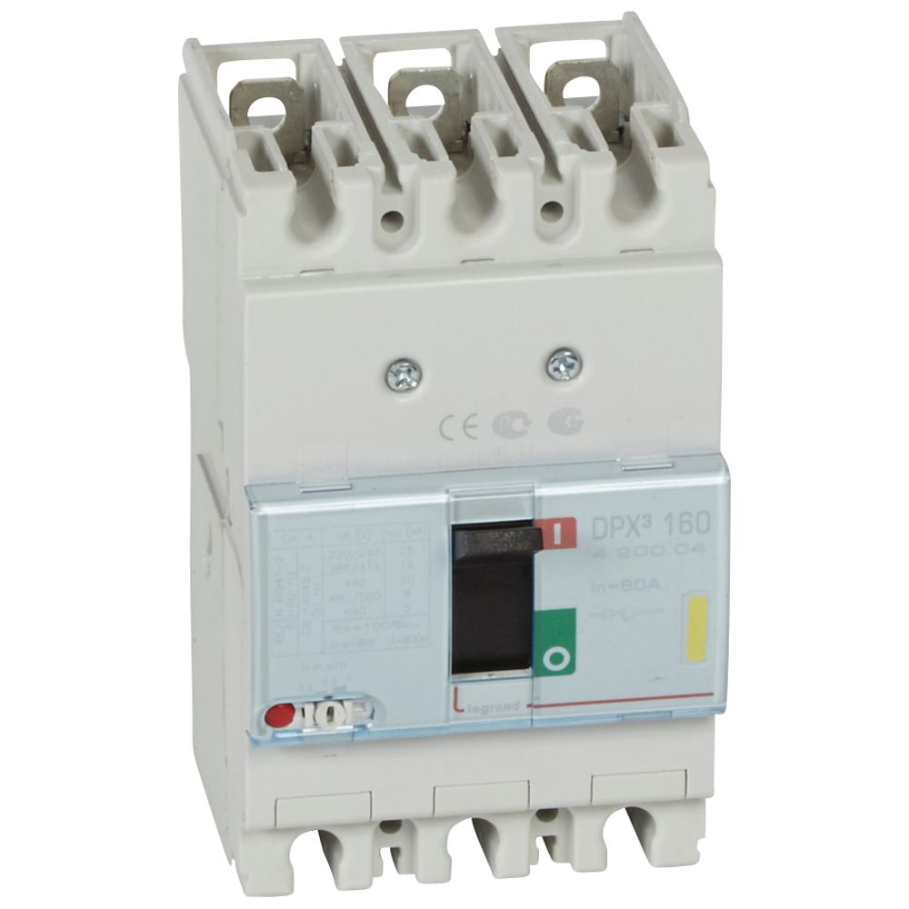 INTERRUPTOR AUT CAJA MOLD 3P REGUL 64-80A 16KA 400VAC DPX3 160 420004