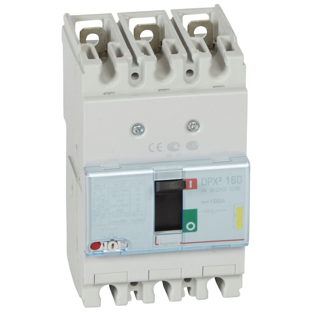 INTERRUPTOR AUT CAJA MOLD 3P REGUL 80-100A 16KA 400VAC DPX3 160 420005