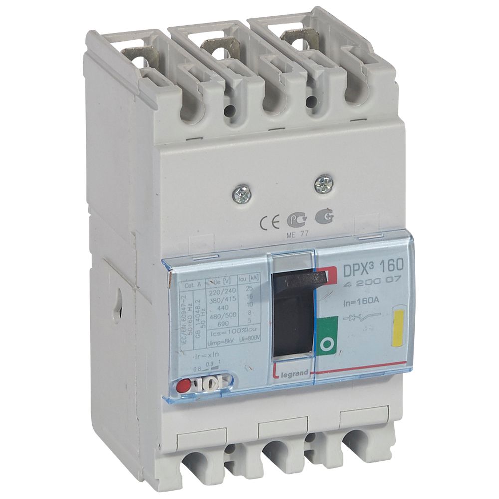 INTERRUPTOR AUT CAJA MOLD 3P REGUL 128-160A 16KA 400VAC DPX3 160 420007