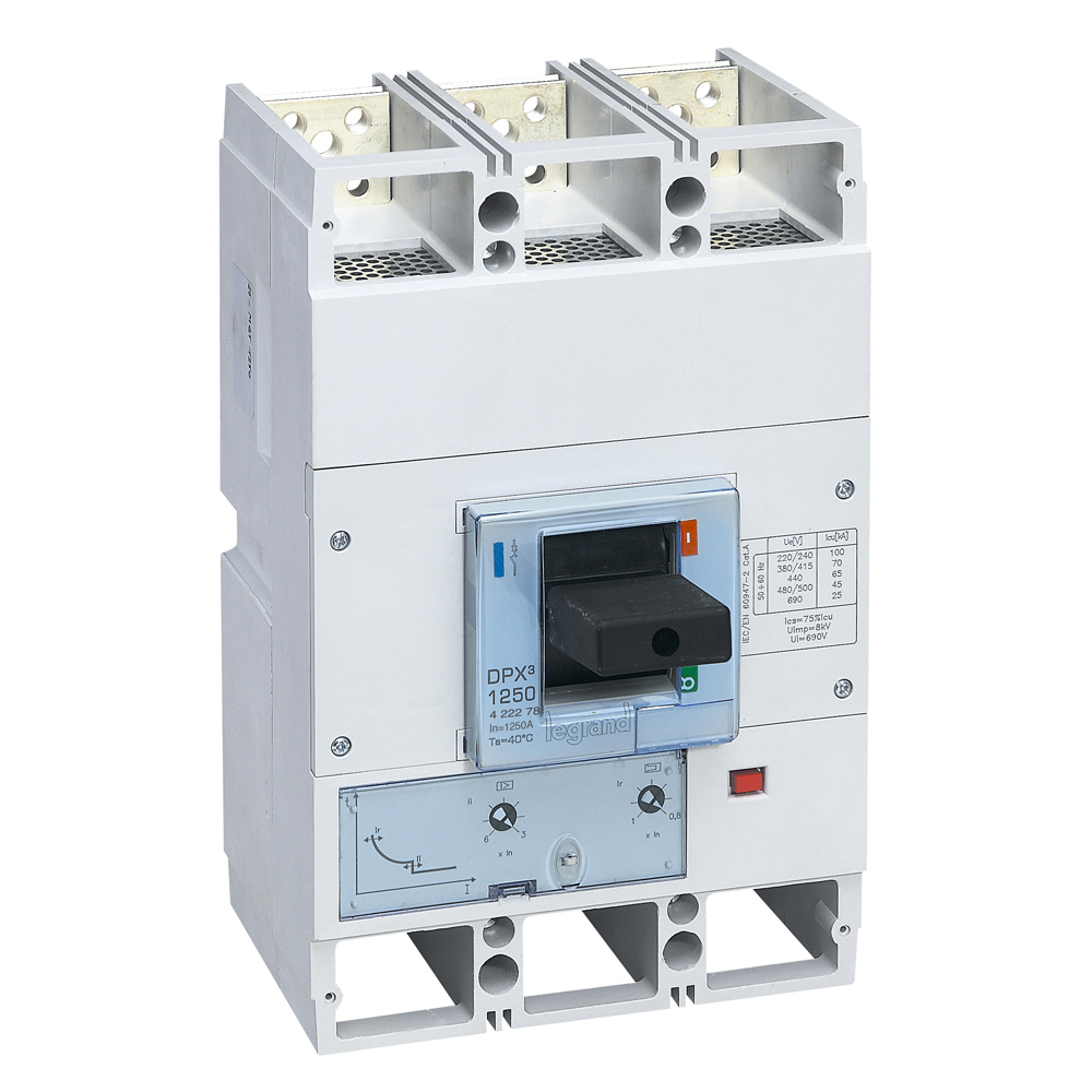 Int. termomagnético caja moldeada DPX3 1600de 3 polos regulable de 1000A a 1250A 422278