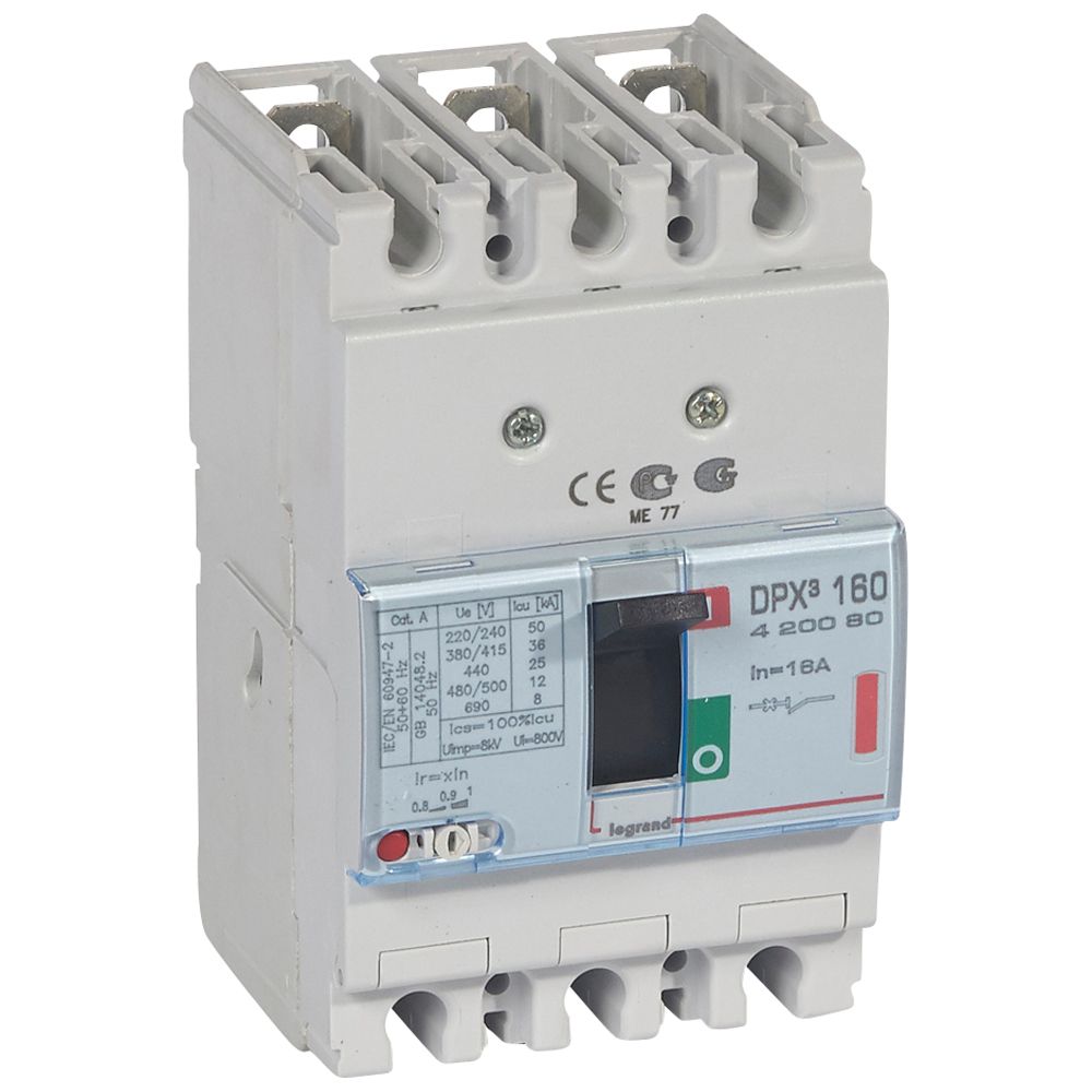 INTERRUPTOR AUT CAJA MOLD 3P REGUL 12.8-16A 36KA 415VAC DPX3 160 420080