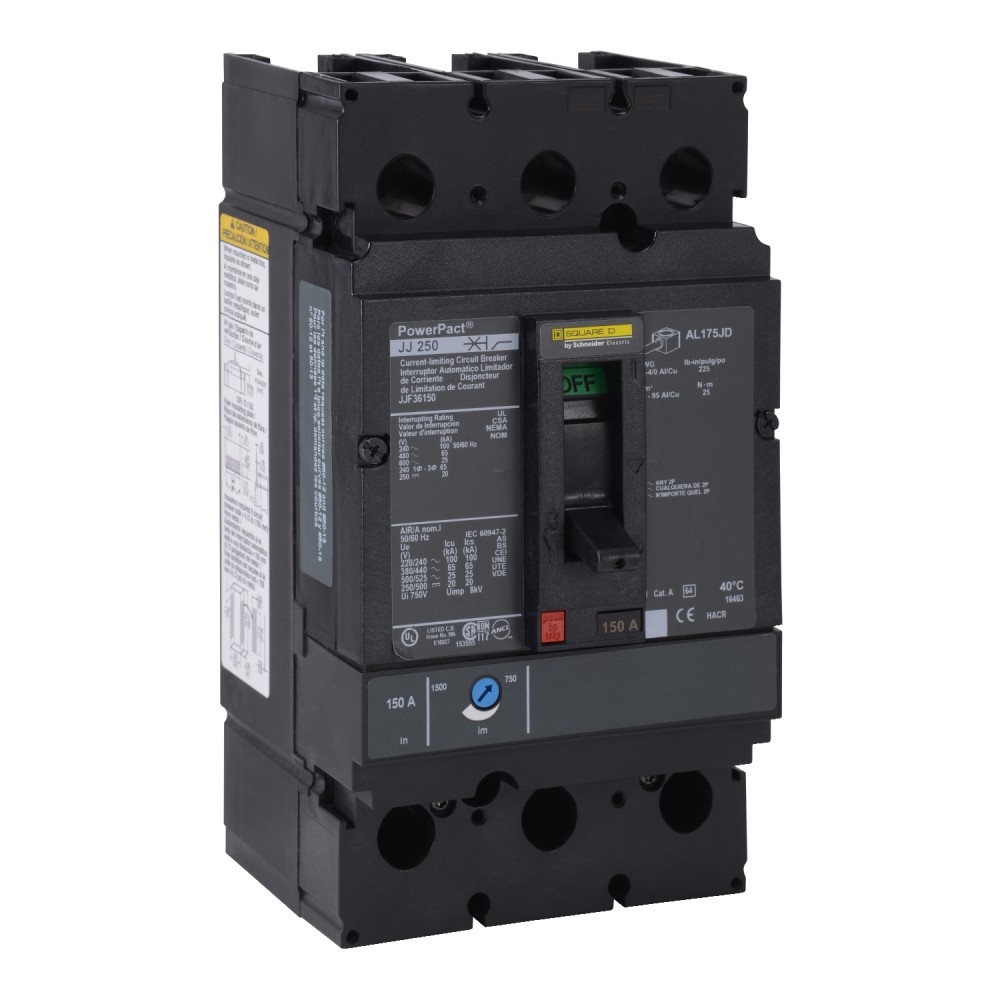 INTERRUPTOR AUT CAJA MOLD 3P FIJO 250A 65KA 480VAC POWERPACT J JJL36250