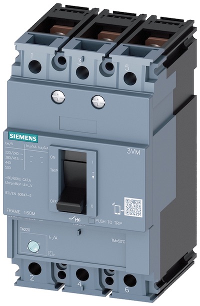 INTERRUPTOR AUT CAJA MOLD 3P REGUL 415VAC 22-32 A FRAME 160 3VM11324EE320AA0