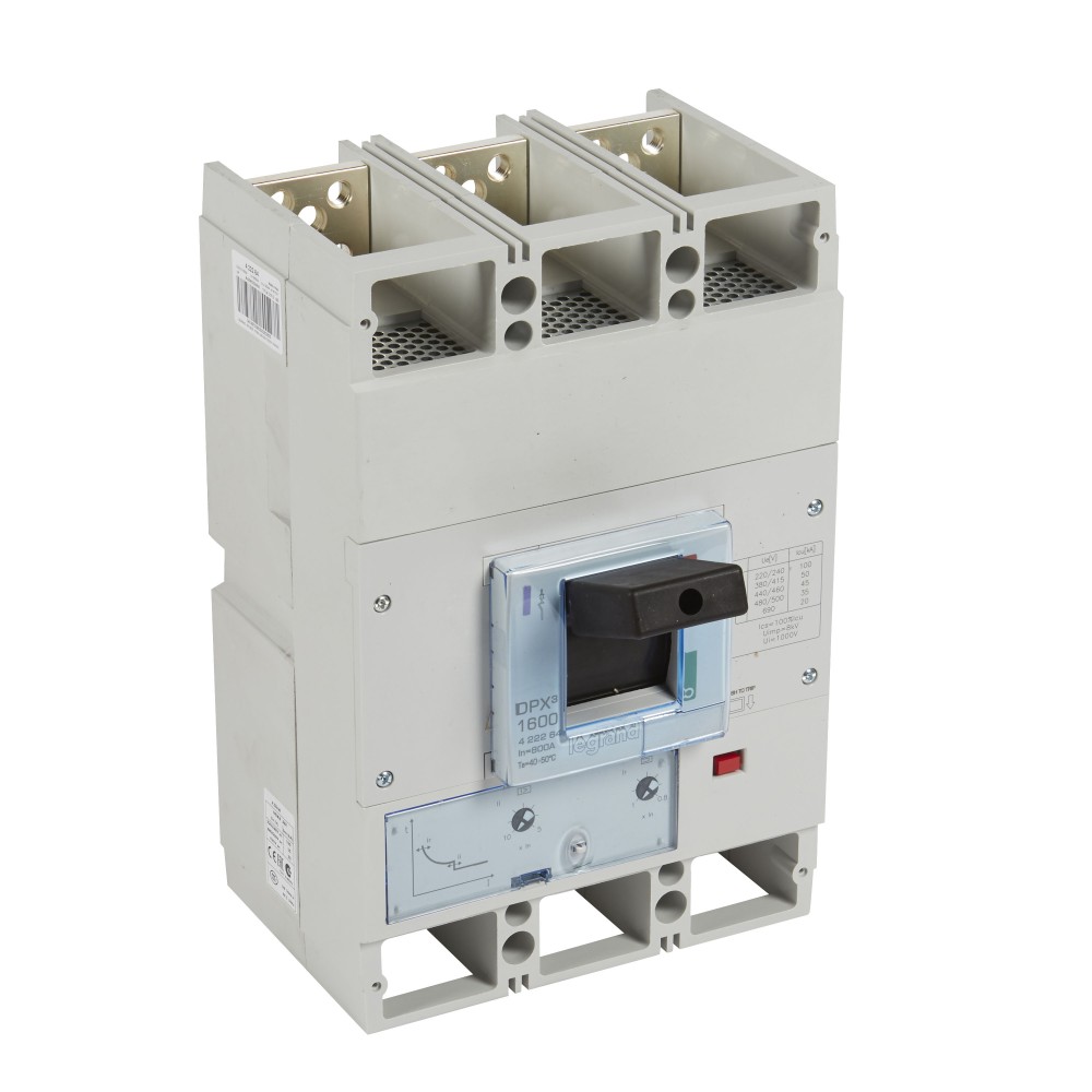 INTERRUPTOR AUT CAJA MOLD 3P REGUL 640-800A 50KA 400VAC DPX3 1600 422264