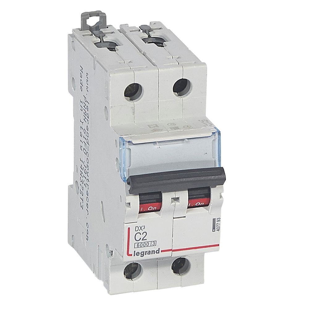 INTERRUPTOR AUT TERMOMAG P/RIEL 2P 2A 230/400VAC 25/10KA DX3-6000 407793