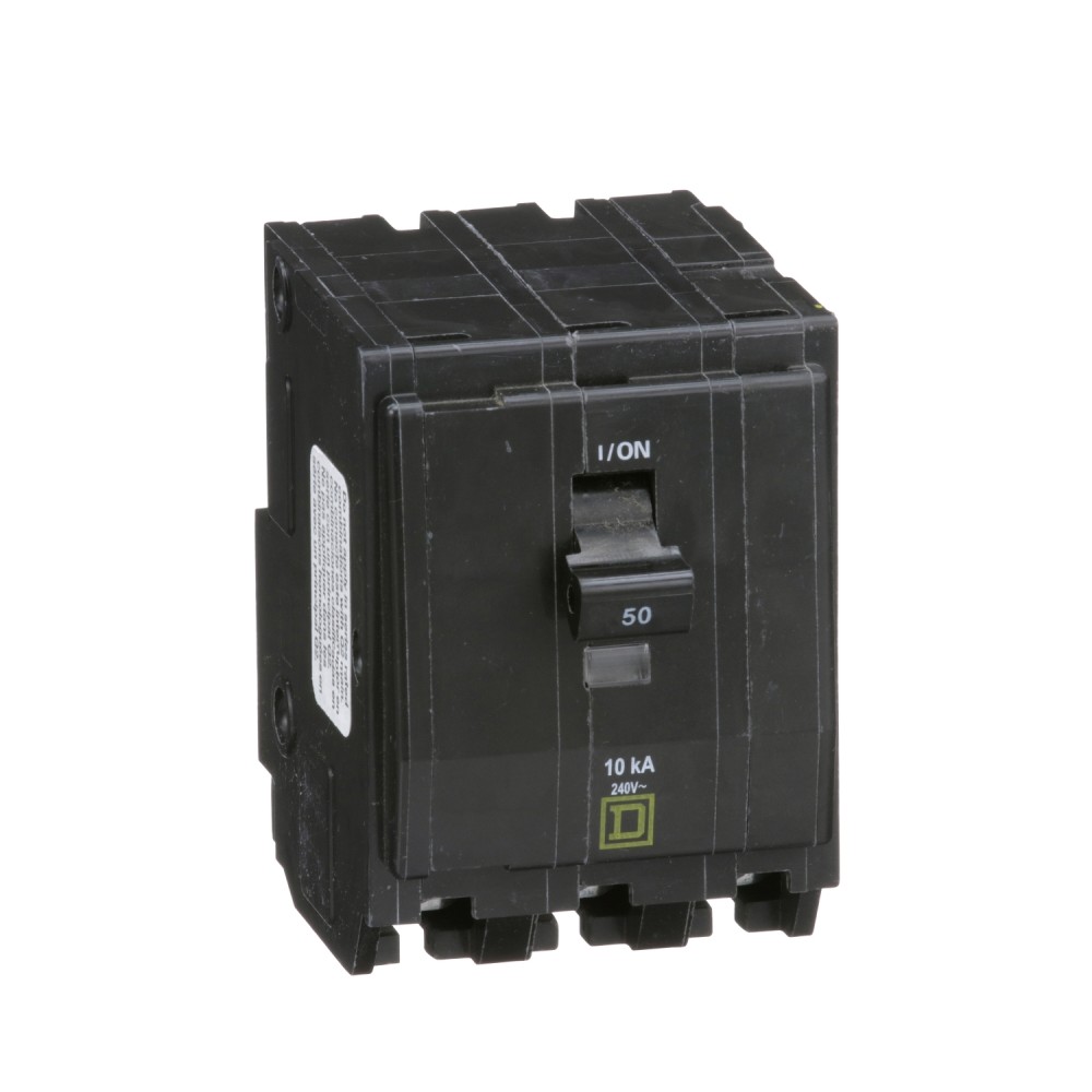 INT TERMOMAGNETICO MINIATURA 3 X 50 A SQUARE D 10 KA QO350