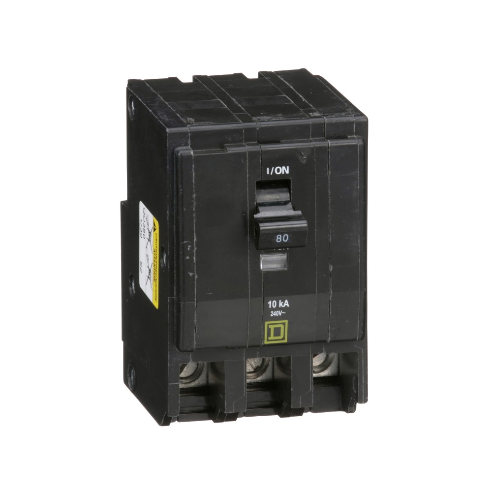INT. TERMOMAGNETICO ENCHUFABLE DE 3 X 80 AMP. QO380 SQUARE'D