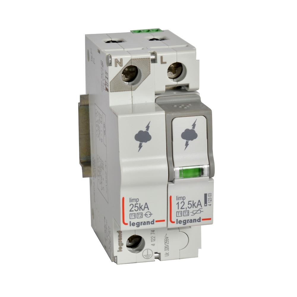 LIMITADOR SOBRETENSION CLI/II 1P+N 400VAC 12.5KA T1+T2